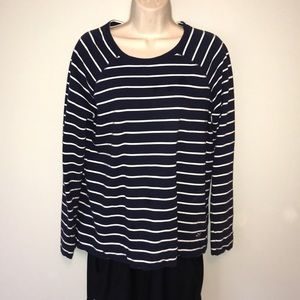 Vineyard Vines Navy White Striped Knit Sweater